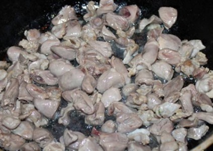 Sült csirke aprólék - lépésről lépésre recept fotók