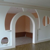 Arch készült gipszkarton a teremben belső fotó
