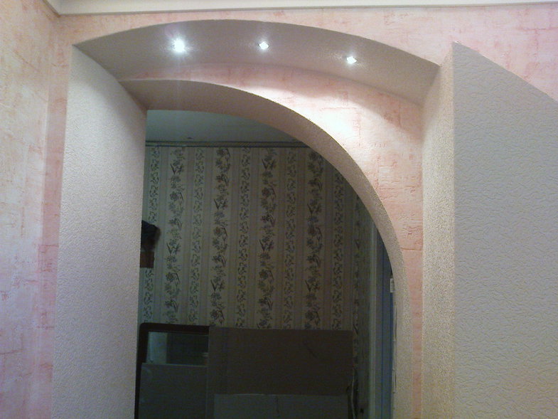 Arch készült gipszkarton a teremben belső fotó