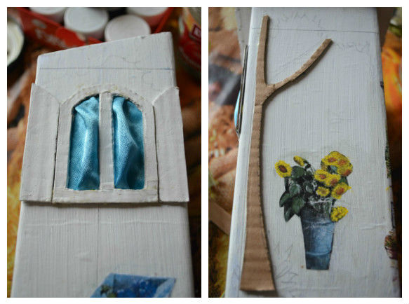 Teaház kartonból mesterkurzus (fehér papír ragasztó olló Carpenter) Teaház kartonból workshop