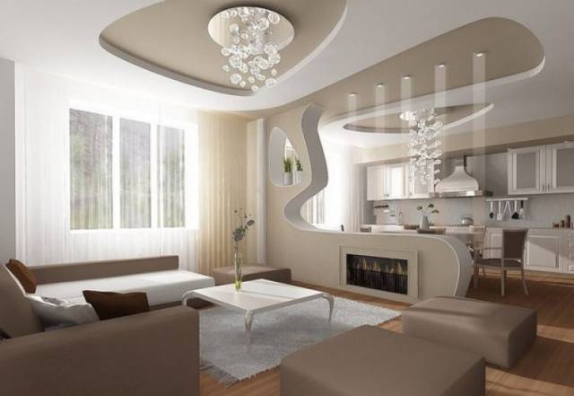 A design a falak gipszkarton (40 fotó) - szekrények, rések, ívek (tervezés) A design a falak gipszkarton (40 fotó) - szekrények, rések, boltívek