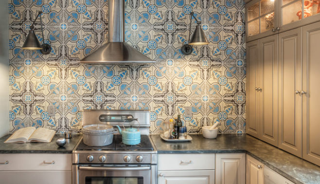 Kötény a konyhában csempe - Photo & Design