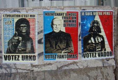 Femen, Macron, Le Pen (Marine Le Pen) Femen, Macron, Le Pen