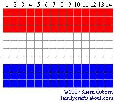 Flag gyöngyök (szövése diagram) Flag gyöngy