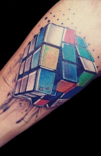 Fotók és jelentőségét tetoválás Rubik-kocka