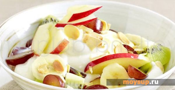Gyümölcs saláta joghurtos - egyszerű, lépésről lépésre recept