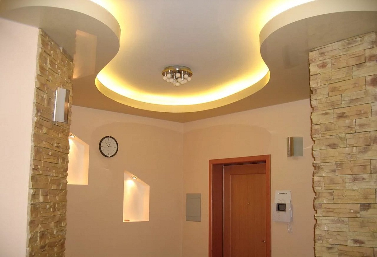 Gipszkarton belső folyosó kezét fotó folyosón, dekoráció és a design