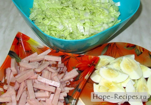 Előkészítése saláta kínai kel és aprítsuk „receptek remények