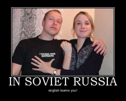 Szovjet-Oroszországban, angol megtanulja te!