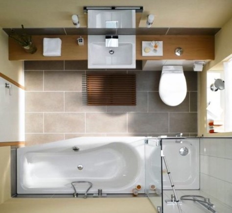 Hogyan megjavítani a fürdőszobában a kis méret a szobában (fotó 21), vksplus