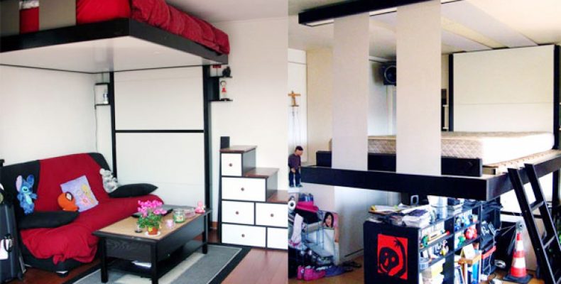 Hogy a design nappali hálószoba