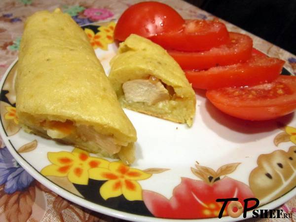 Burgonya tekercs csirkével (csirke roll burgonyával) Burgonya tekercs csirkével