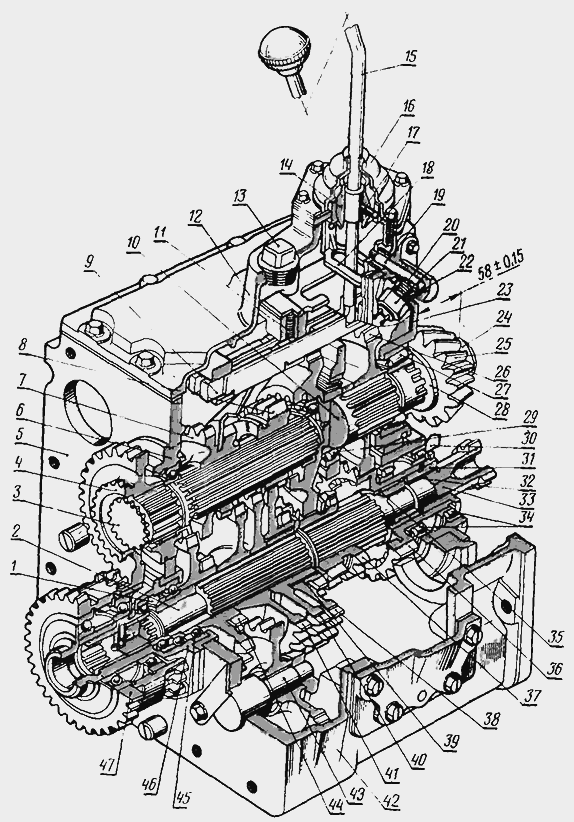 A design a traktor váltó MTZ-82