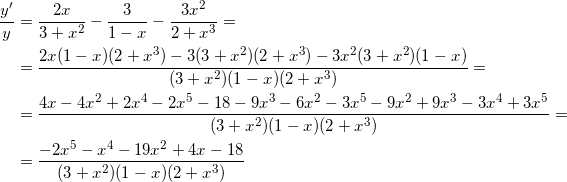 A logaritmikus derivált (Find származék Solution) logaritmikus derivált
