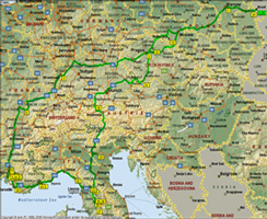 útvonalakat kutyával Európában