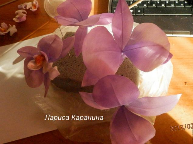 Mesterkurzus orchidea selyem - Fair Masters - kézzel készített, kézzel készített
