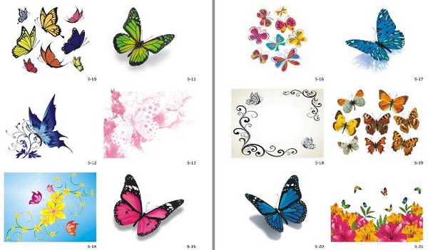 Álmennyezet pillangók - Fotó különböző lehetőségek alkalmazni