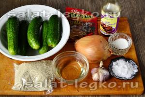 Uborka a koreai, a legfinomabb recept (saláta sárgarépa koreai) Uborka a koreai, a legfinomabb recept