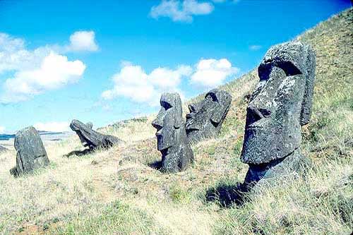 Easter Island moai szobrok (Húsvét) Húsvét-sziget moai szobrok