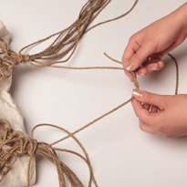 Weave macrame táska cekker (szövés) Weave makramé táska cekker