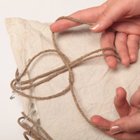 Weave makramé táska cekker (extra hurok kötél) Weave makramé táska cekker