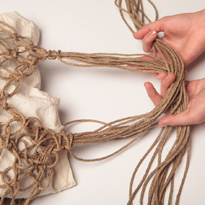 Weave macrame táska cekker (szövés) Weave makramé táska cekker