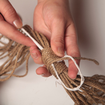 Weave makramé táska cekker (extra hurok kötél) Weave makramé táska cekker