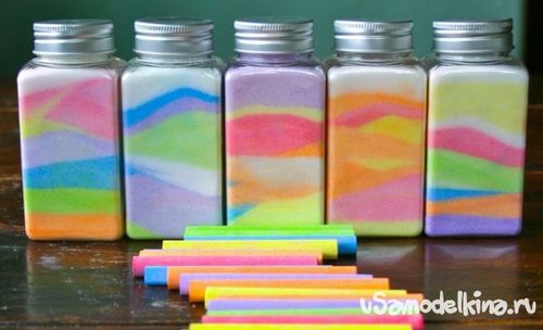 Crafts színes homokot (szín) Ezekből készült színes homokot