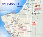 Részletes térkép Pattaya, Thaiföld