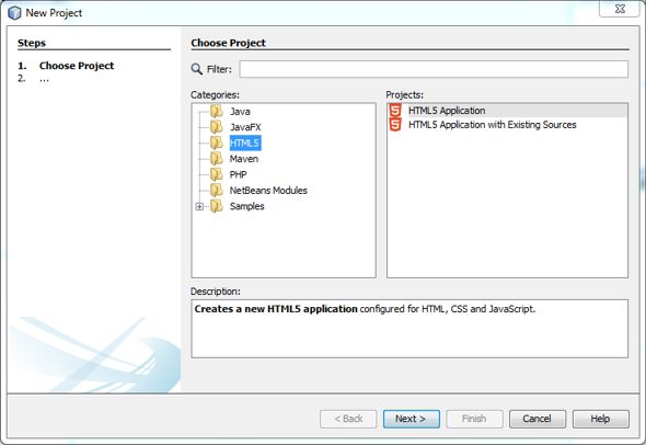 Fejlesztési HTML5-projektek netbeans (true -J-Dsun Java2D) Fejlesztési HTML5-projektek netbeans