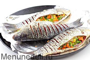Recept töltött ponty, sült a kemencében (hal) Recept töltött ponty, sült a kemencében