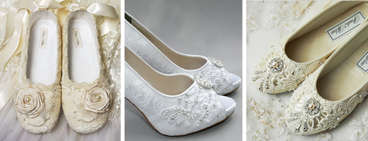 Esküvői cipő vagy balett lakások közül lehet választani