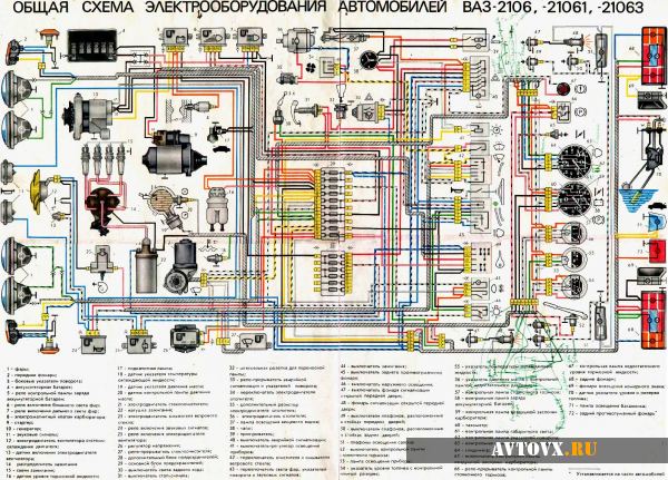 VAZ-2106 kapcsolási rajzot kezdőknek