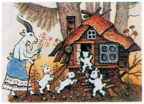 Wolf és kecske (Wolf és a hét kis gyerekek), mesék gyerekeknek (kecske) Wolf és kecske (Wolf és a hét kis gyerekek), mesék gyerekeknek