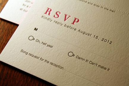 10 Fun válasz esküvői meghívók