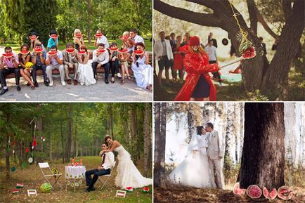 Görögdinnye esküvői meghívók ötletek és dekoráció a díszterem