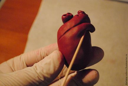 Így az anatómiai szív készült polimer agyag - Fair Masters - kézzel készített, kézzel készített
