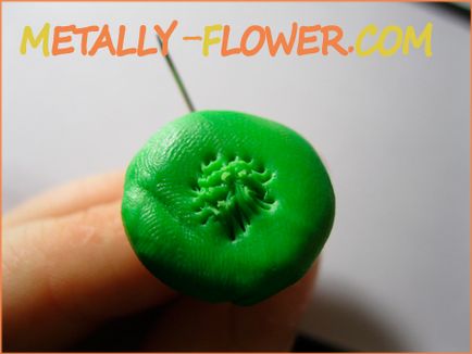 Gerber hideg porcelán - egy mesterkurzus, Metally virág (gerbera kezével) Gerber hideg porcelán - a mester osztály, Metally virág