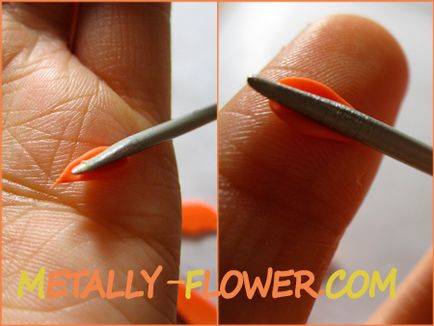 Gerber hideg porcelán - egy mesterkurzus, Metally virág (gerbera) Gerber hideg porcelán - a mester osztály, Metally virág