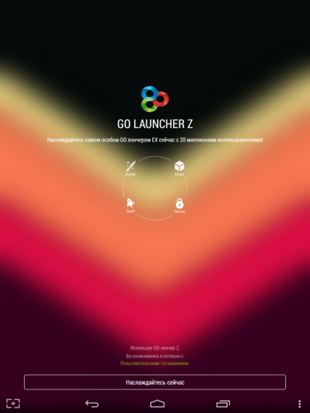 GO Launcher EX z elsődleges témája a launcher letölthető android