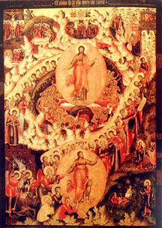 Az ikonok a ikont mágikus fény Krisztus feltámadásának, Easter Icon kimeríthetetlen csésze Icon Semistrelnaya