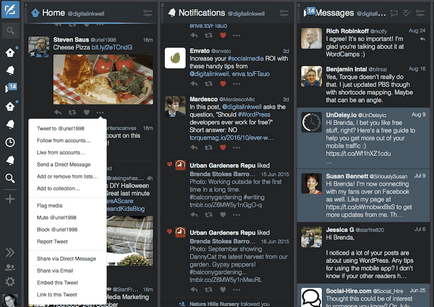 Hogyan kell használni a TweetDeck kezelheti és