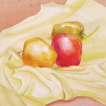 Hogyan kell felhívni alma akvarell workshop kezdőknek, otthon múzeum