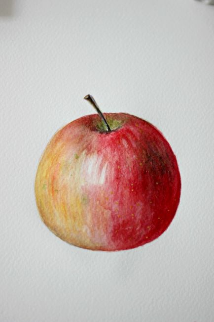 Hogyan kell felhívni egy almát az akvarell