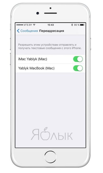 Hogyan üzenetek fogadására sms (iMessage) iphone egy Mac vagy iPad, iPhone hírek, iPad és a Mac