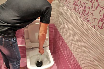 Hogyan lehet törölni a dugulás a vécécsésze keresi a leghatékonyabb módszer a javítási és design a fürdőszobában