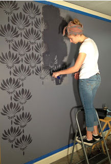 Hogyan készítsünk egy nagy maszk a falon - fal stencil a kezét (50 fotó finomság és