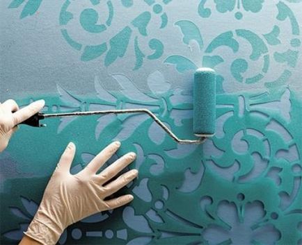 Hogyan készítsünk egy nagy maszk a falon - fal stencil a kezét (50 fotó finomság és