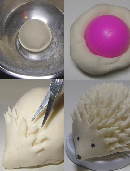 Hogyan készítsünk egy sündisznó ki só tészta