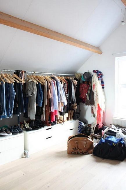 Hogyan készítsünk egy öltözőben - 10 szekrény letelepedési lehetőséget a lakásban